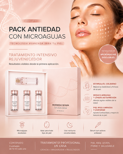 SET SÉRUM ANTIEDAD CON MICROAGUJAS 3X10ML