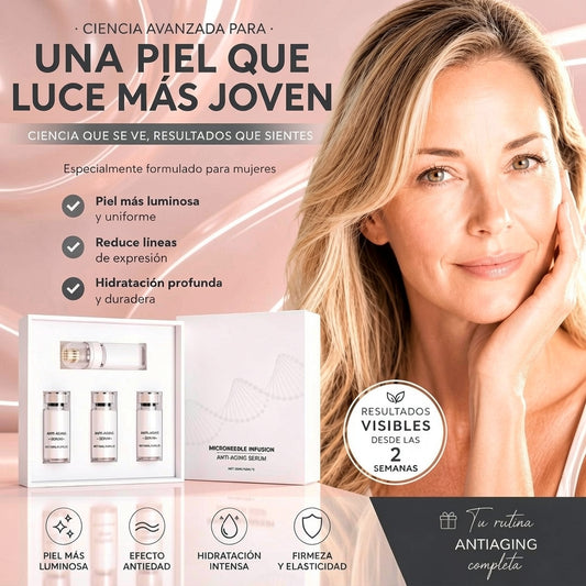 SET SÉRUM ANTIEDAD CON MICROAGUJAS 3X10ML