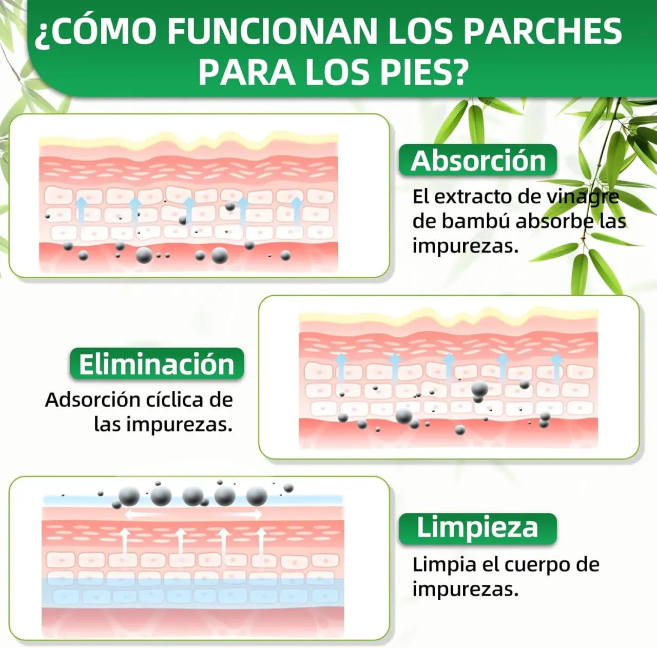 Parches Bambú Detox
